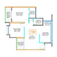 Shakuntal Alentia Charholi 2 BHK Floor Plan Image